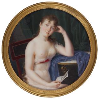 Joseph Marie Bouton - Portrait Of A Lady, Circa 1800