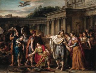 Joseph-Marie Vien - Priam leaving to beg Achilles for Hector\'s body