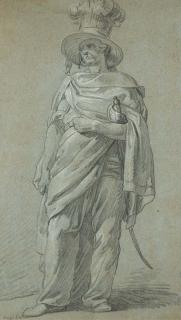 Joseph-Marie Vien - Un Turc Tenant Un Sabre