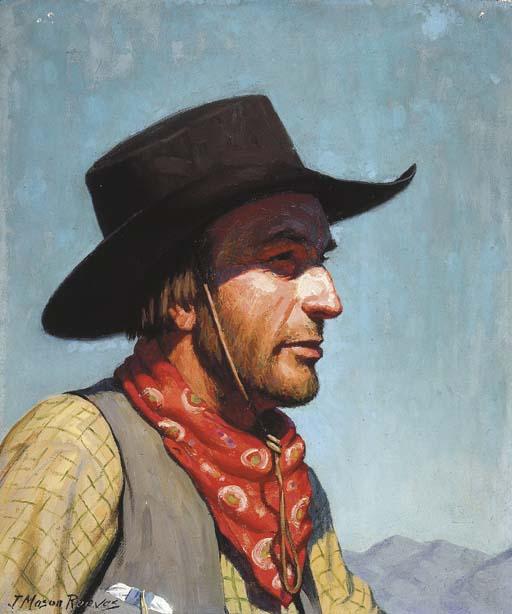 Joseph Mason Reeves Jr. - Cowboy with Red Bandana