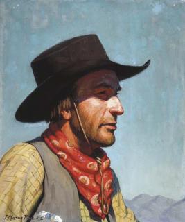 Joseph Mason Reeves Jr. - Cowboy with Red Bandana