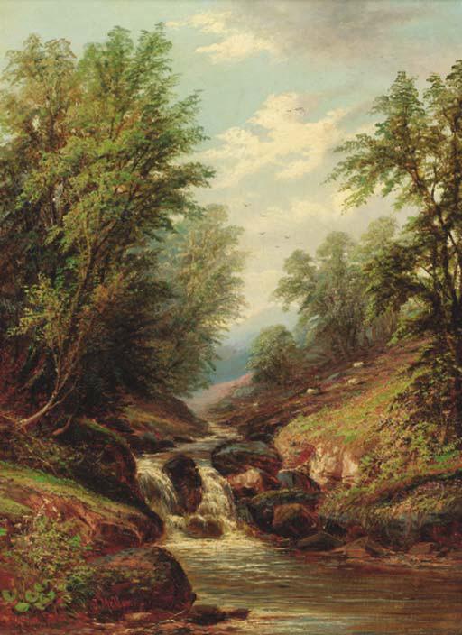 Joseph Mellor - \'Brook in the Glen, near Shipley\'