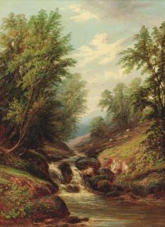 Joseph Mellor - \'Brook in the Glen, near Shipley\'