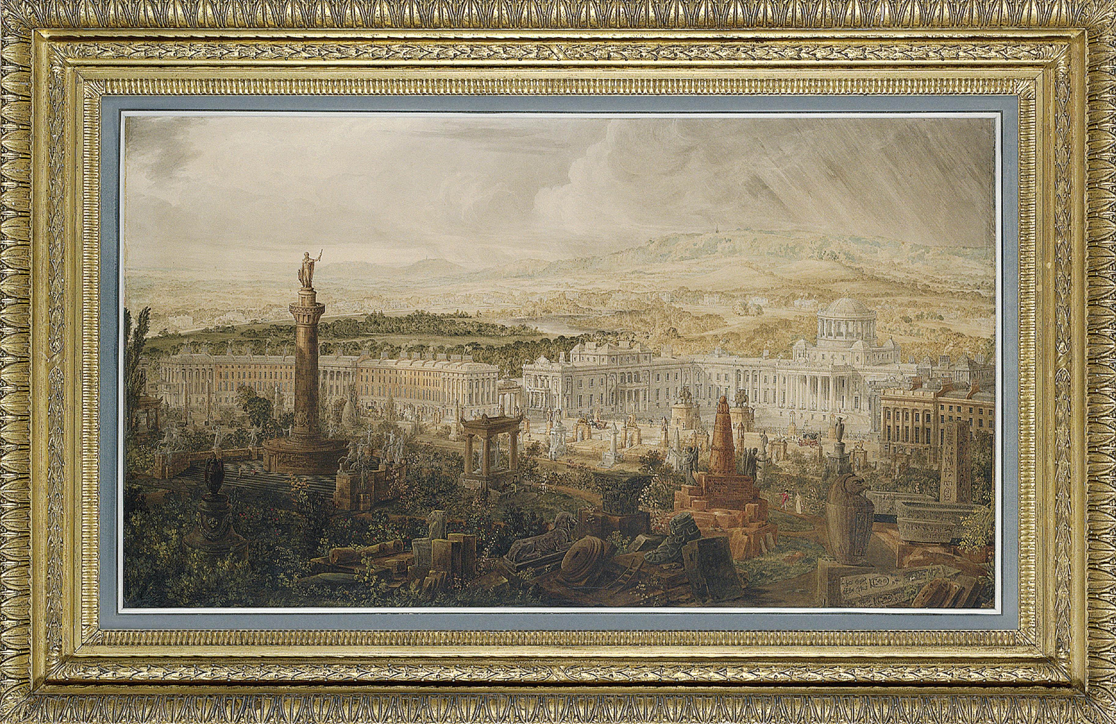 Joseph Michael Gandy, A.R.A. - Design for Waterloo Palace, the proposed town residence of the Duke of Wellington