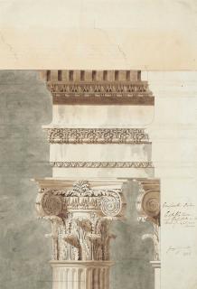 Joseph Michael Gandy, A.R.A. - Entablature and capital in the Arch of Septimius Severus