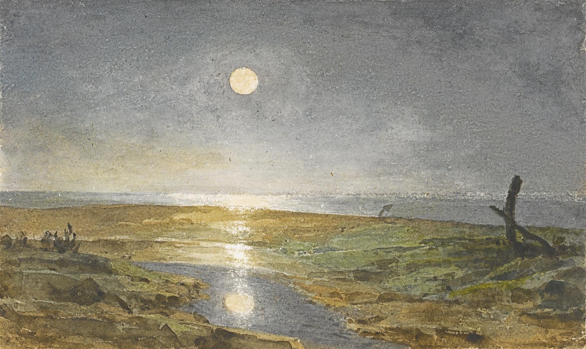 Joseph Michael Gandy, A.R.A. - Recto: Near Southwick, West Sussex; Verso: A Colour Beginning And A Compass 