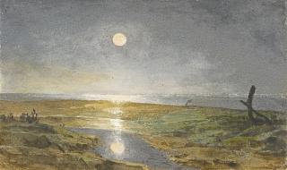 Joseph Michael Gandy, A.R.A. - Recto: Near Southwick, West Sussex; Verso: A Colour Beginning And A Compass 