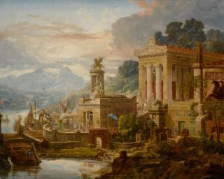 Joseph Michael Gandy, A.R.A. - The landing place to a Temple of Victory through the Gate of Minerva