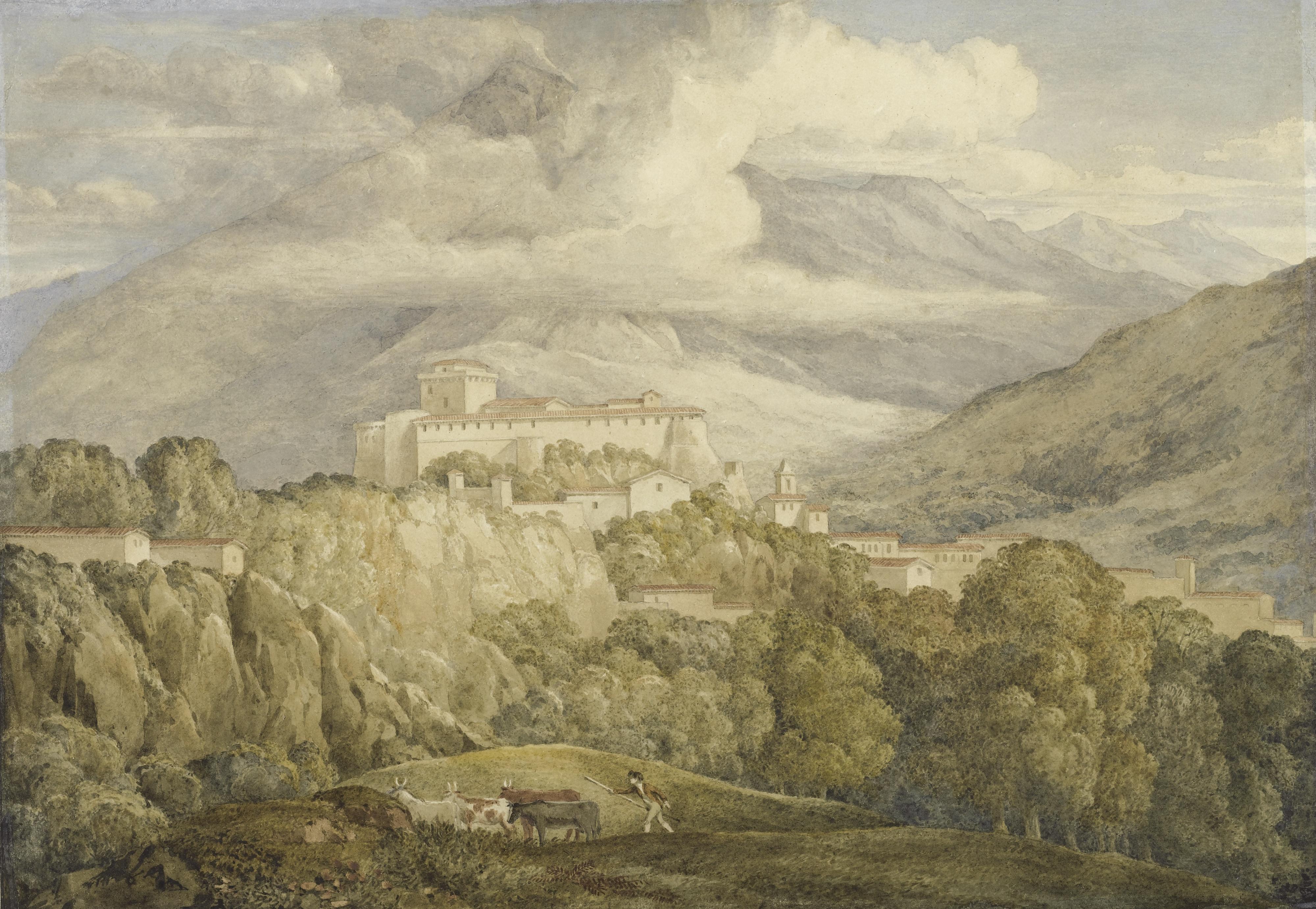 Joseph Michael Gandy A.R.A. - View Near Campitello In The Italian Alps