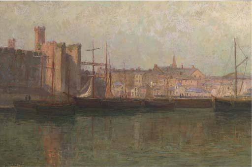 Joseph Milner Kite - Caernarvon Castle, From The Quay