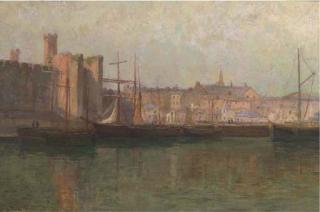 Joseph Milner Kite - Caernarvon Castle, From The Quay