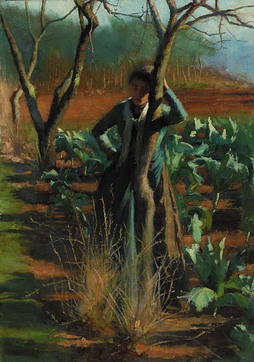 Joseph Milner Kite - Girl in a cabbage Field