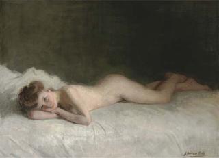 Joseph Milner Kite - Reclining Female Nude