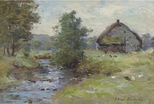 Joseph Morris Henderson, R.S.A. - On The Banks of The River