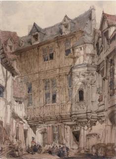 Joseph Nash, O.W.S. - The Backstreets of Rouen