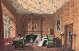Joseph Nash, O.W.S. - The small drawing room, Levens, Westmoreland
