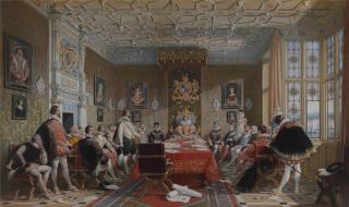 Joseph Nash - Queen Elizabeth I and her privy council