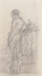 Joseph Nash - Study of a young boy, observed from behind