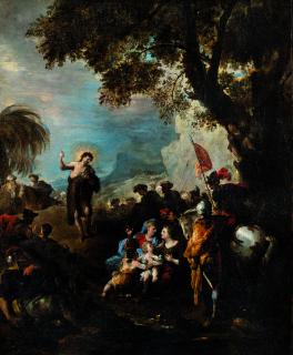 Joseph Parrocel - The Sermon Of St John The Baptist, A Sketch For The May Of Notre-Dame