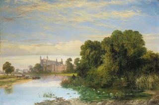 Joseph Paul Pettitt - The College Chapel, Eton, from the Thames