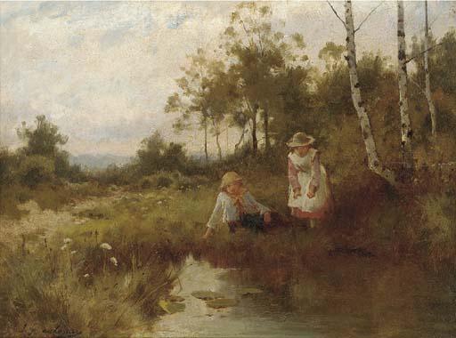 Joseph Paulman - By the pond; and Picking apples