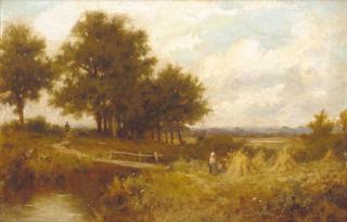 Joseph Paulman - Figures Resting By A Stook