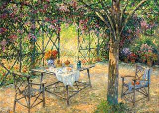 Joseph Pauwels - Lunch in a trellissed garden