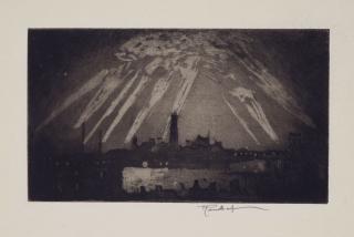 Joseph Pennell - The Shot Tower (London in War Time), pl. 37, from Etchers and Etching