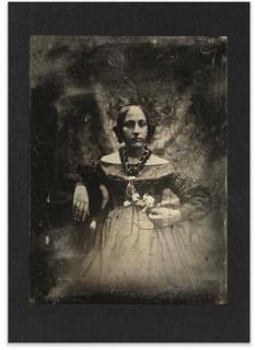 Joseph Philibert Girault De Prangey - Portrait D’Une Jeune Femme, Fleur À La Main, Vers 1842