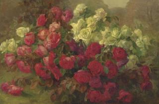 Joseph Pilters - Red and White Roses