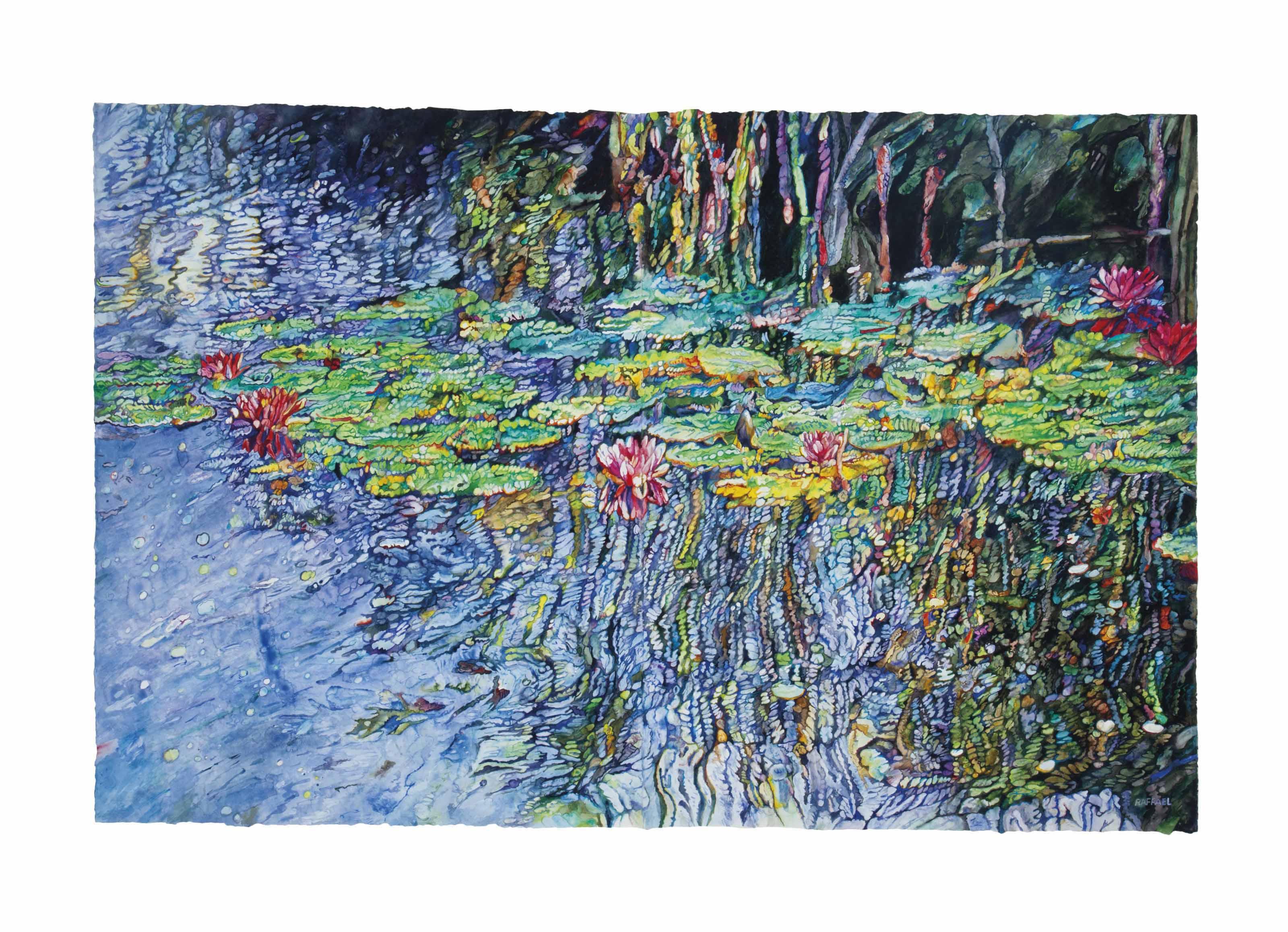 Joseph Raffael - Lily Shadow and Reflection