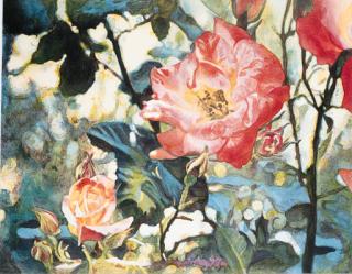 Joseph Raffael - New Lily; Celebration; Carol\'s Magic Garden; and Carol\'s Magic Garden