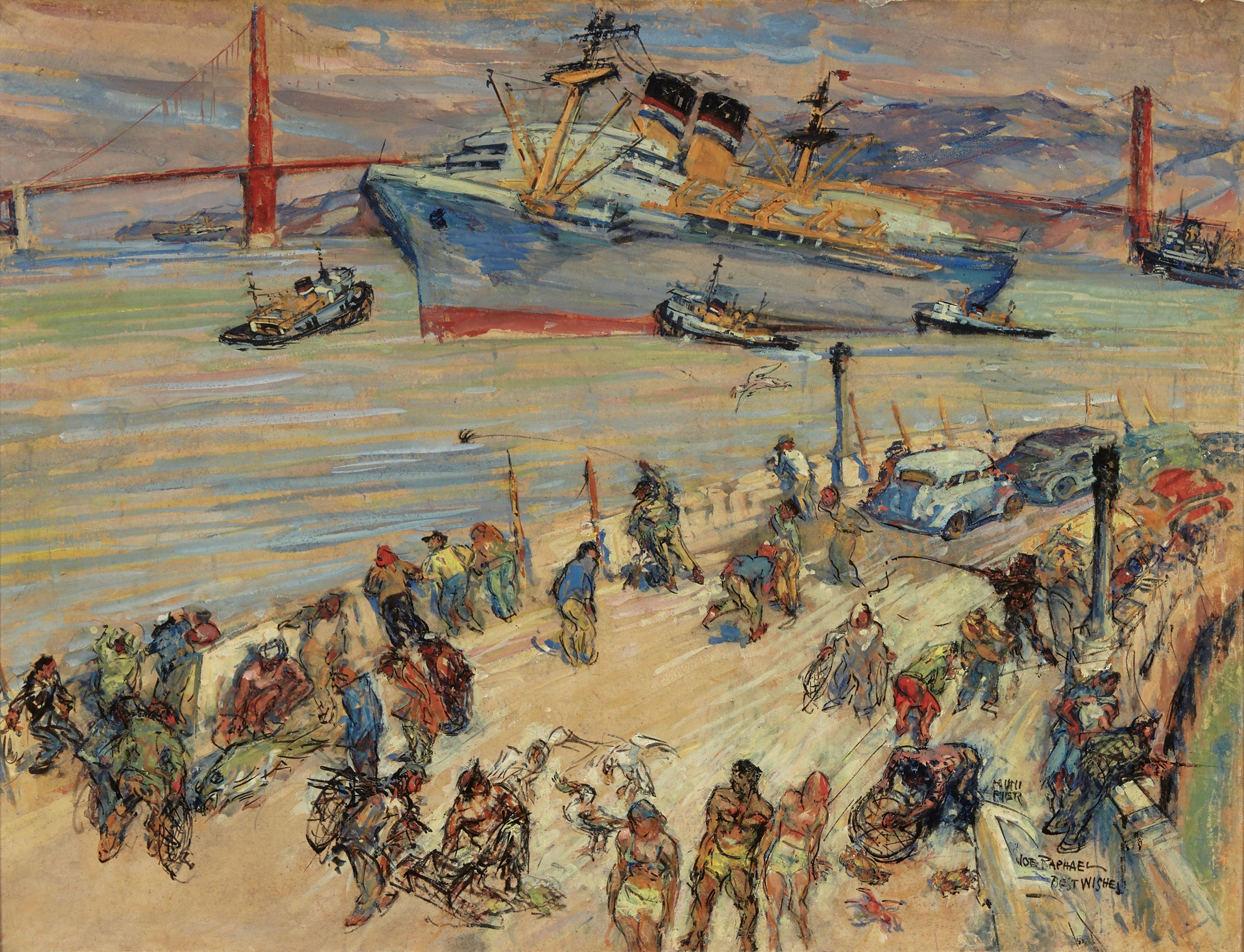 Joseph Raphael - Municipal Pier, San Francisco 21 1/2 x 28in