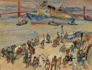 Joseph Raphael - Municipal Pier, San Francisco 21 1/2 x 28in