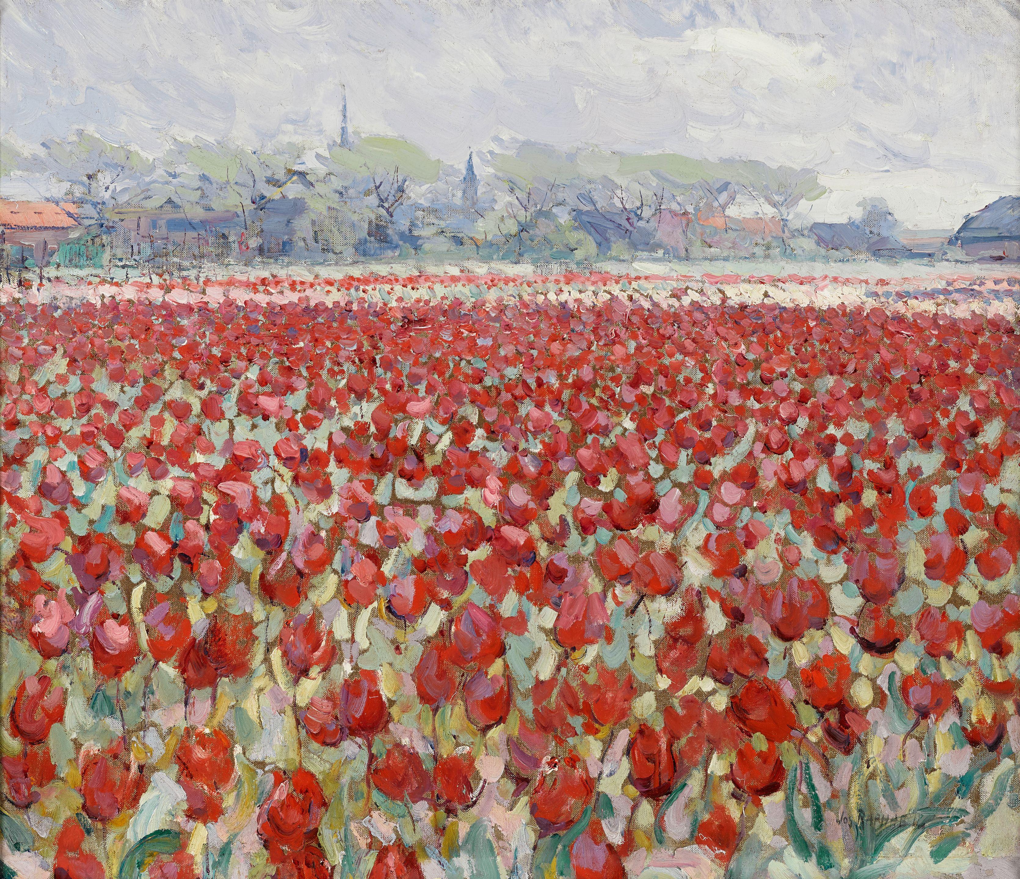Joseph Raphael - Tulip Field 27 x 31in