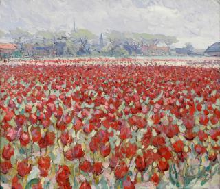 Joseph Raphael - Tulip Field 27 x 31in