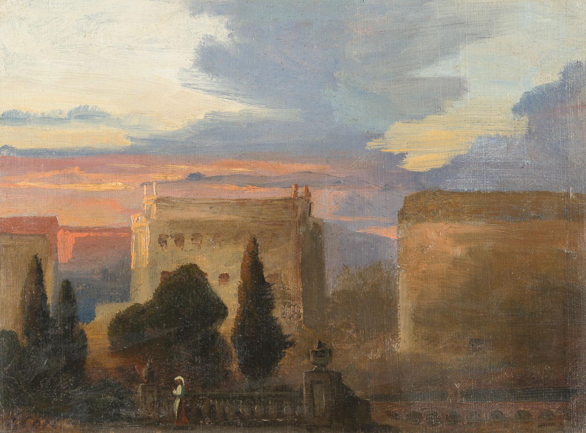 Joseph Rebell - Blick auf Rom.
