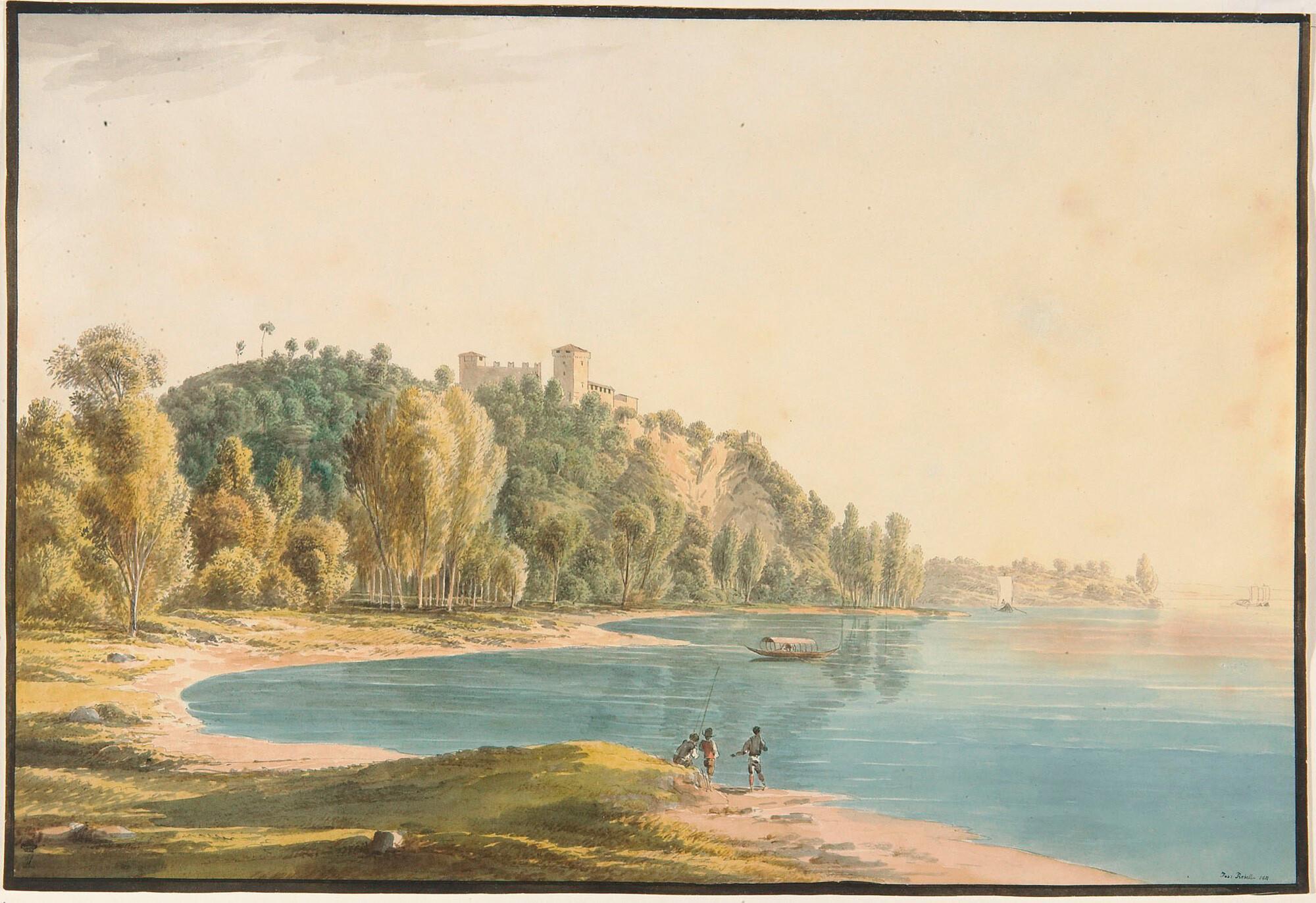 Joseph Rebell - Comer See mit dem Castello Vezio.