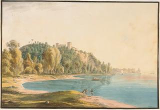 Joseph Rebell - Comer See mit dem Castello Vezio.