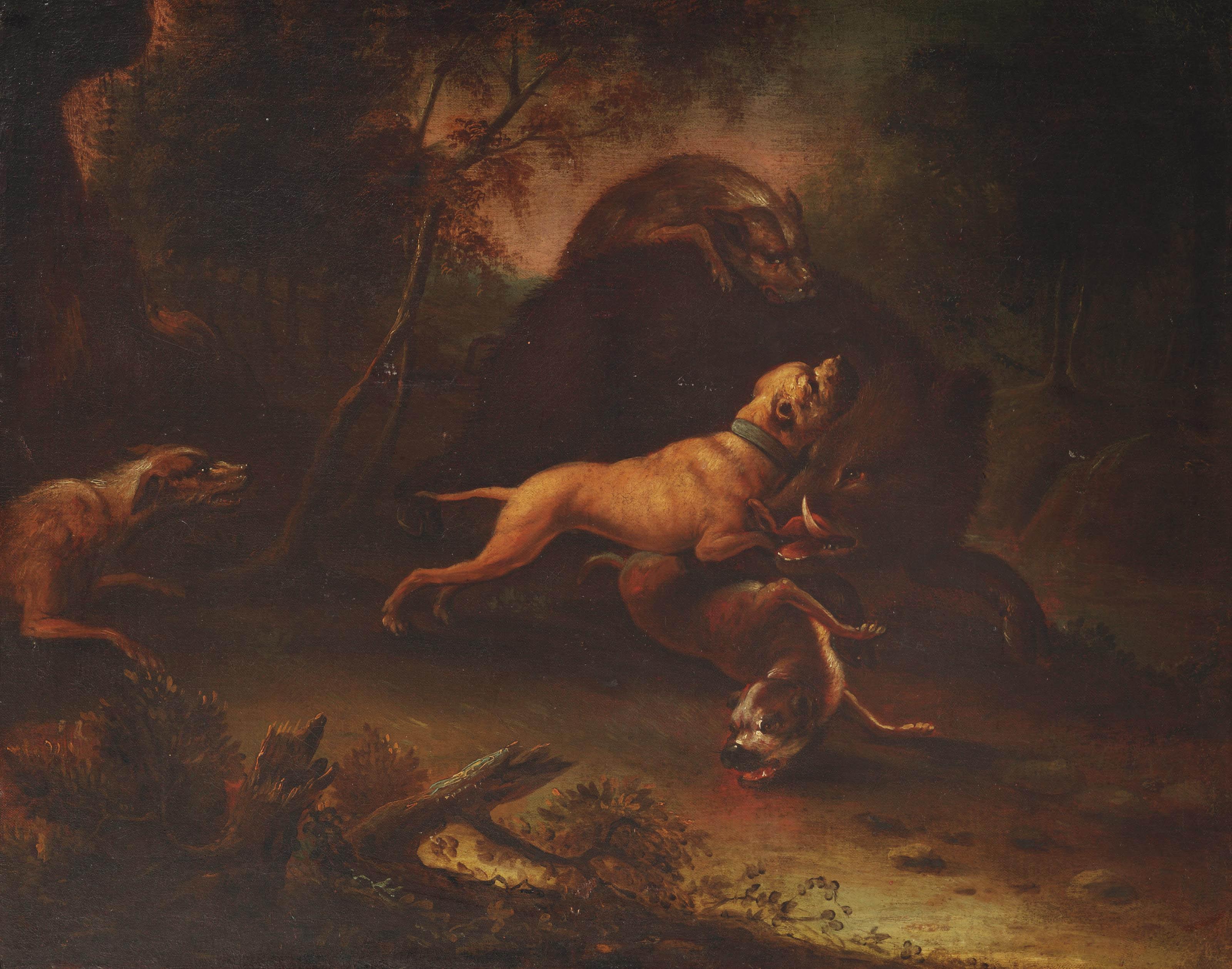 Joseph Roos - A wild boar hunt