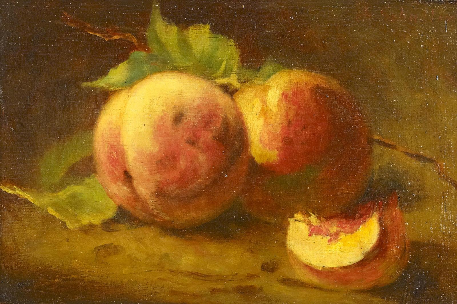 Joseph Schuster - Stillleben mit Pfirsichen