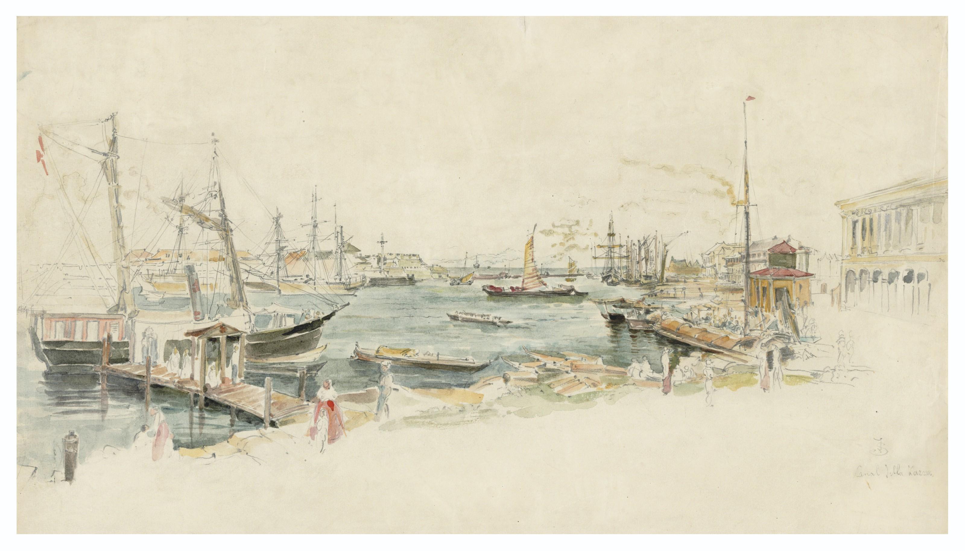 Joseph Selleny - Shipping On The Pasig River At Manila