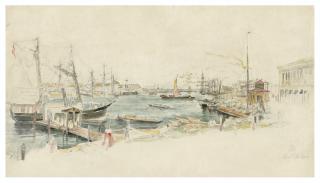 Joseph Selleny - Shipping On The Pasig River At Manila