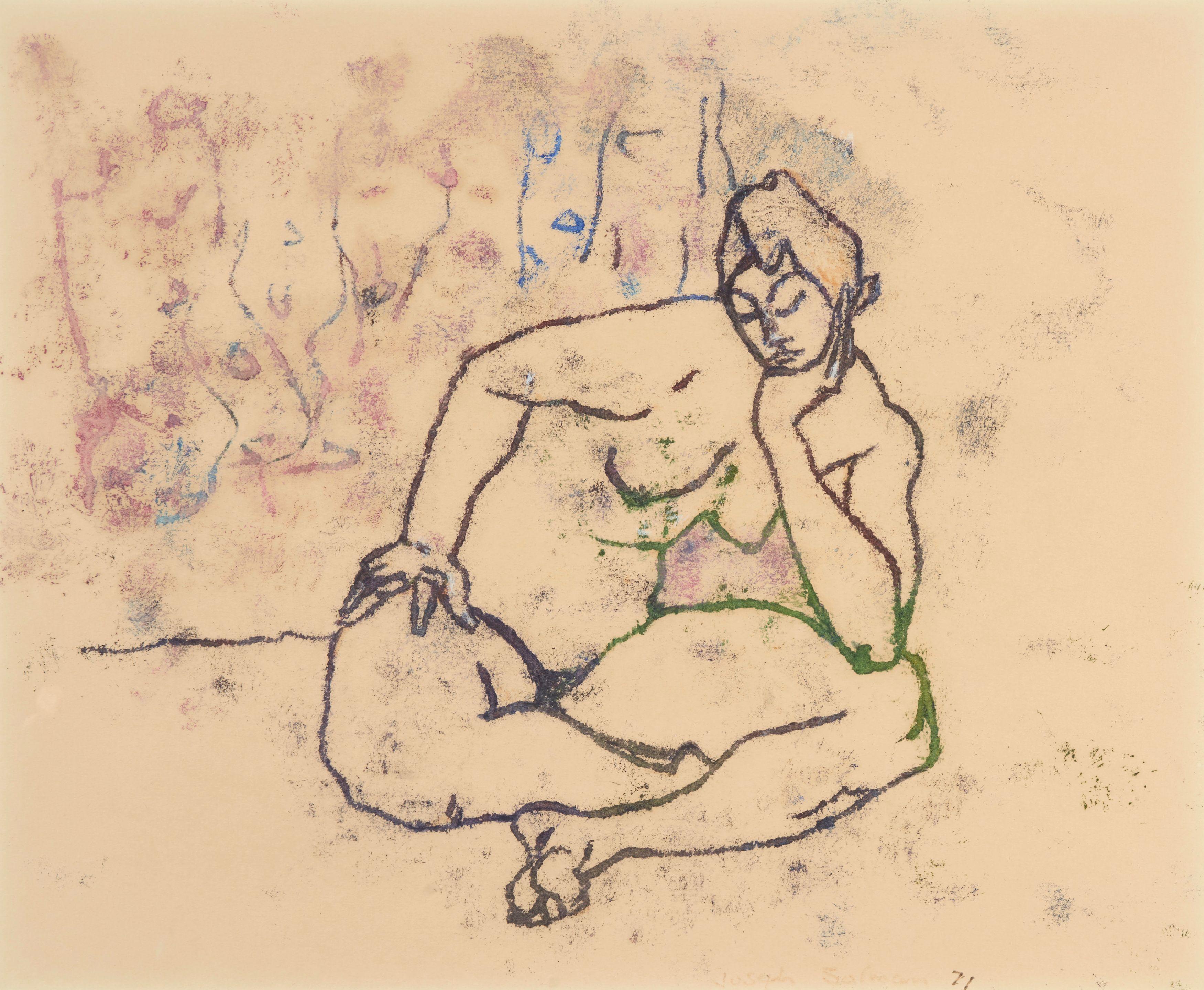 Joseph Solman - Seated Nude