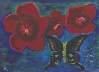 Joseph Stella - Flowers And Butterfly