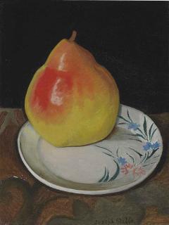 Joseph Stella - Pear on a Plate