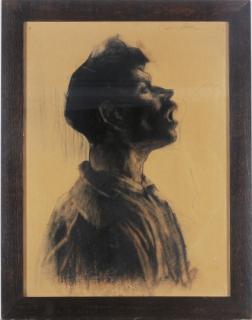 Joseph Stella - Sketch of man drinking