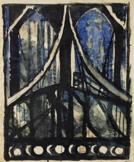 Joseph Stella - Study of the Brooklyn Bridge (Study for \'New York Interpreted: The Bridge\')