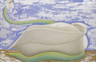 Joseph Stella - White Swan with Flower