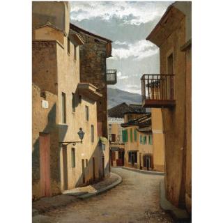 Joseph Theodor Hansen - Danish Street In Athens